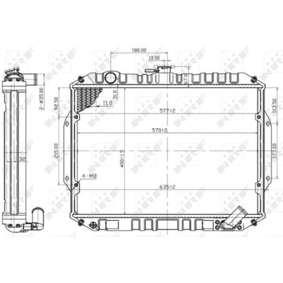 Radiator, motorkoeling NRF 503486