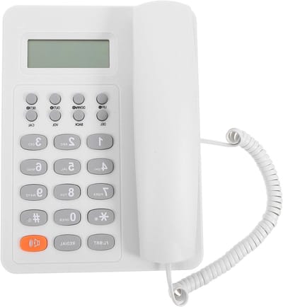 Vaste Telefoon - Bureautelefoon Kantoor - Efficiënte Communicatie - Helder Geluid - 215 cm - Wit