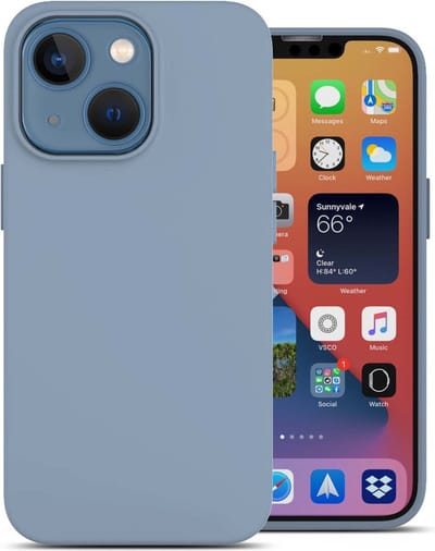 oTronica Geschikt voor iPhone 13 hoesje Graniet Grijs - Geschikt voor iPhone 13 hoesje - hoesje Geschikt voor iPhone 13 - 13 hoesje - 13 hoesje - hoesje Geschikt voor iPhone 13 - hoesje 13 - siliconen hoesje - Graniet Grijs - oTronica