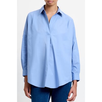 French Connection L/s Popover Dusted Blue Größe: 8 | Blusen Outlet | Damen | Blau