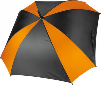 Kimood Vierkante paraplu KI2023 - Black / Orange - One size
