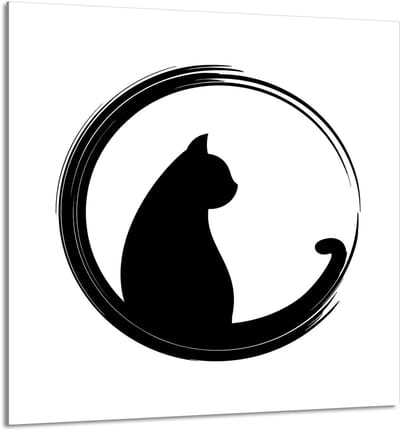 TMK ArtDeko Serie - Glas Keukenpaneel - 60x65 cm - Hartglas - Kat