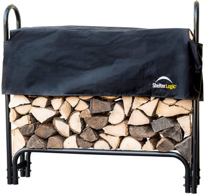 ShelterLogic® SL90363 - HaardHout Houtopslag met Hoes - Brandhoutrek 126 cm