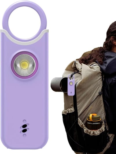 Persoonlijk Alarm - Veiligheidssirene - Noodsituaties - 135dB Geluid - 9.5 cm - Paars