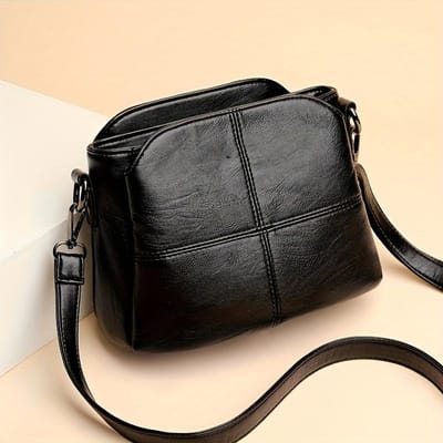 Mini Eenvoudige Effen Kleur Crossbody Tas Portemonnee, Klassieke Mode Veelzijdige Schoudertas met Verstelbare Riem en Ritssluiting gray