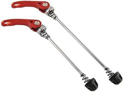 Fietswiel Assen - Snelspanners Set - Wielen Bevestigen - Duurzame Aluminiumlegering - Voor 145mm Achter 185mm - Rood