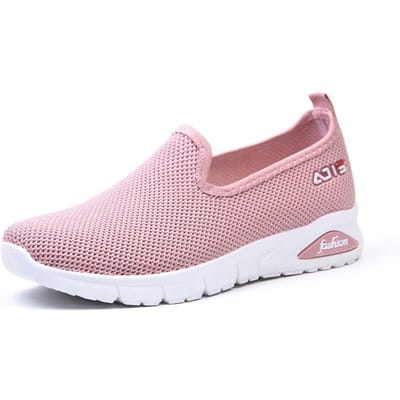 Schoenen Dames Nieuwe Zachte Zool Casual Moederschoenen Trendy Buitenlandse Handel Damesschoenen Eén Pedaal Vliegend Weven Ademende Sportschoenen Dames 41