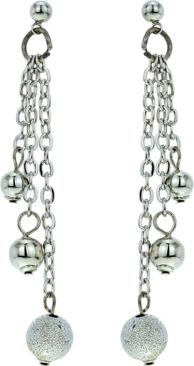 Behave - Oorbel hanger zilverkleur - Statement lang - Retro glamour
