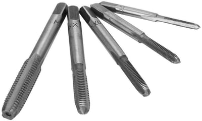 Dailygoods- Tap Set 5 Stuks - Handmatige Tap - Snelstaal - Draadsnijden - M3/M4/M5/M6/M8 - Roestbestendig - Draadkappen