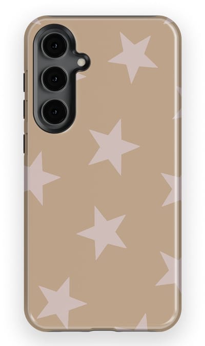 DripCase Hoesje Samsung Galaxy S24 Plus | Sterren Design | Magnetisch Opladen | 2-in-1 Ontwerp | Stars Backcover Mocha Blush