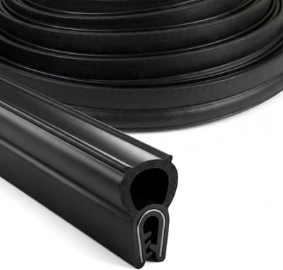 Afdichtstrip - Universele afdichting voor autodeuren - 2 meter - EPDM-rubber afdichtingsprofiel - Lijmvrij ontwerp - Combineert randbescherming en bovenafdichting - Geschikt voor auto's - campers - vrachtwagens en boten