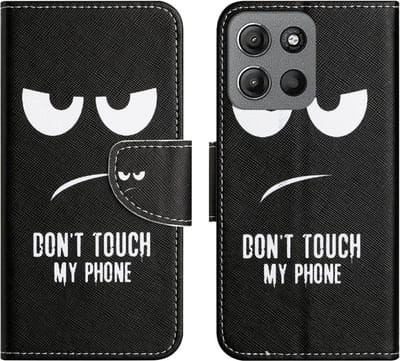 Coverup Hoesje - Geschikt voor Motorola Moto G15 / G17 (Power) Hoesje - Coverup Book Case - Don't Touch