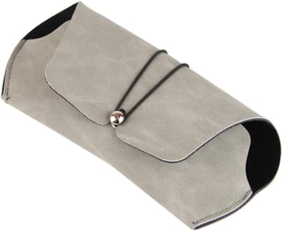Leren brillenkoker Clamshell met Gesp - Slanke, Ruime en Beschermende Brillenkoker voor Dames en Heren voor Onderweg