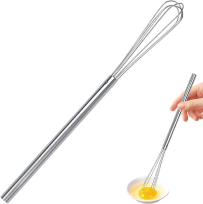 Klein garde 26,5 cm - roestvrij staal - ergonomisch handvat - ideaal voor het kloppen van room - ShopVlot