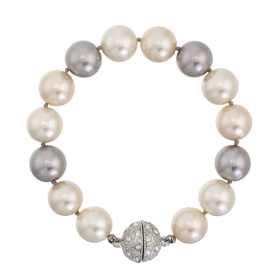 Behave - Parelarmband gemêleerd - Zilverkleur sluiting - Elegant stijl