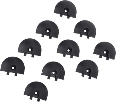 Dailygoods- Schuine Eindkappen Set van 10 - Bescherming tegen Vuil - Duurzaam Materiaal - Eenvoudige Installatie - Verhoogde Veiligheid - Geschikt voor Aluminium L-rails - Railkappen