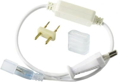 Aansluitset LED-strip - Stroomkabel Verbinding - Buitenverlichting Installeren - Direct op 220V - 14 mm Breed