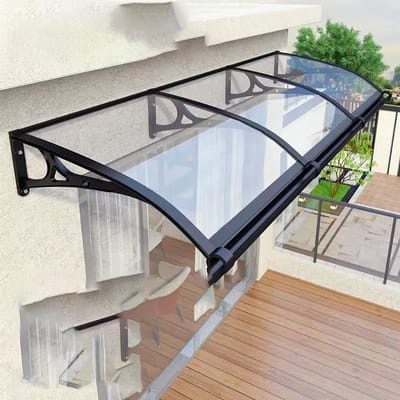 Buitendeur Luifel - Waterdicht Uv-dak - Bescherming Huis - Geluidsreducerend Gootsysteem - 60 X 100 Cm