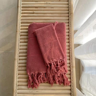 Pure Katoen Geknoopte Kwast Handdoek Badhanddoek Effen Kleur Katoen Huis Vochtregulerend Gezichtshanddoeken Multifunctioneel Deksel Handdoek Dekbed l 35 * 76
