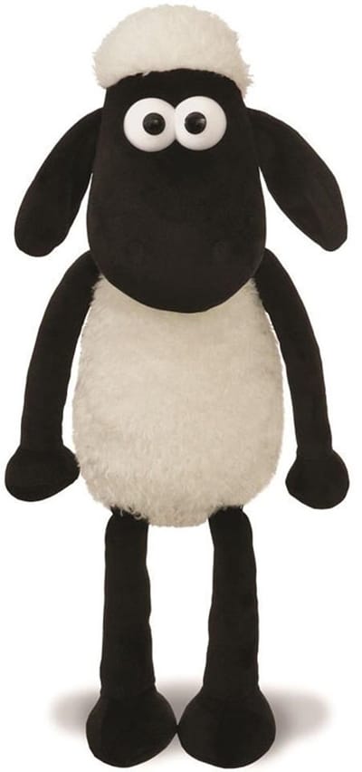 Aurora Baranek Shaun Serie - Knuffel Baranek Shaun - 30 cm - Wit en Zwart - Zachte Materiaal