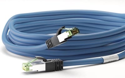 LogiLink CQ8026S RJ45 Netwerkkabel, patchkabel CAT 8.1 S/FTP 0.50 m Blauw Halogeenvrij 1 stuk(s)