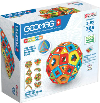 Geomag Super Color Panels Recycled - Magnetisch Constructiespeelgoed met Panelen - 388-delig - Vanaf 3 jaar