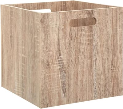5Five Opbergmand/kastmandje - Naturel - 31 x 31 x 31 cm - 29 liter - Vakkenkast manden - Hout - Opvouwbaar - Kisten