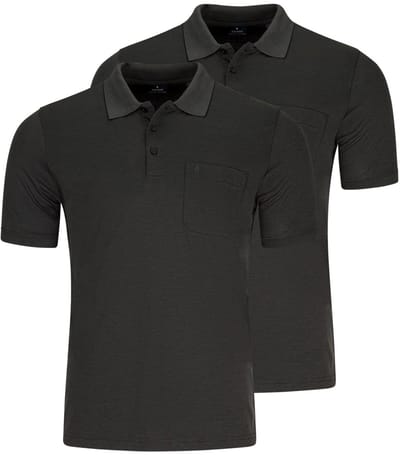 RAGMAN Heren poloshirt 2 pack Basic