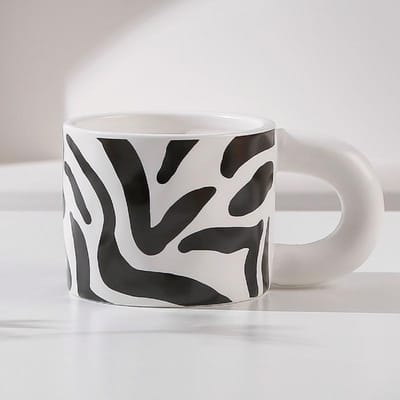 Tasse à Mug Céramique Style Ins Design de Sens Niche Tasse Petit-Déjeuner Maison Tasse à Boire Tasse à Café Bureau Femme 301-400ml