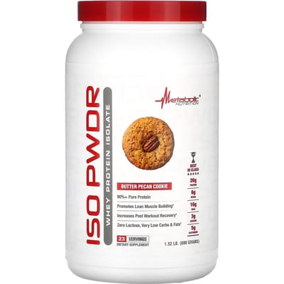 Metabolic Nutrition, ISOpwdr, Isolats de Protéines de Lactosérum, Biscuits Pécans au Beurre, 1,52 lb (690g)
