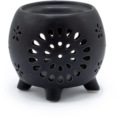 Squat Pot Oliebrander Flower Burst - Matzwart