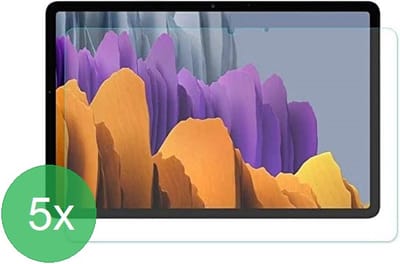 Geschikt Voor: Samsung Galaxy Tab S7 / S8 Tablet Screenprotector 5x - screen protector - glas - bescherm - beschermglas - ZT Accessoires