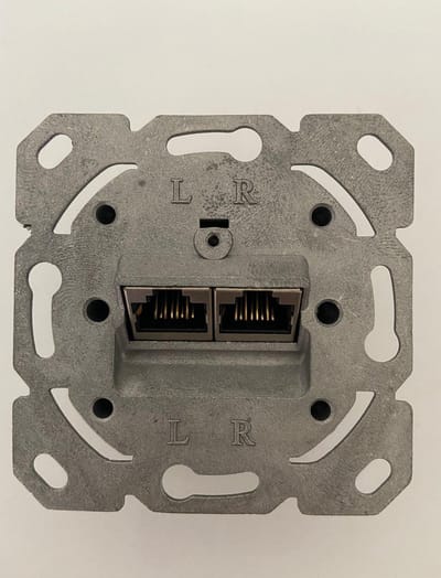 UNIVERSELE RJ45 WANDCONTACTDOOS INBOUW - 2-VOUDIG CAT6
