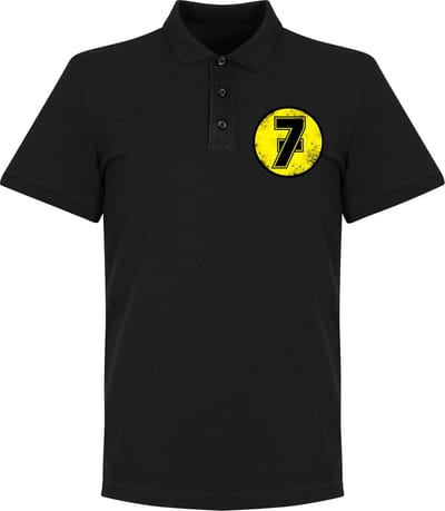 Barry Sheene No.7 Polo Shirt - Zwart - L