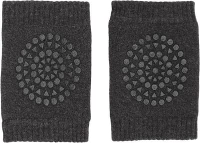 Scoby - Kniebeschermers voor Baby's - Veilig Kruipen - Kruip Bescherming - Kniesokken Anti Slip - Baby Socks - Antraciet/Grijs - 2 Paar