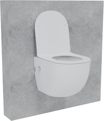 Hangend Toilet - Bidet WC - Hygiënische Reiniging - Spoelrandloos Design - 54 cm Lengte - Wit