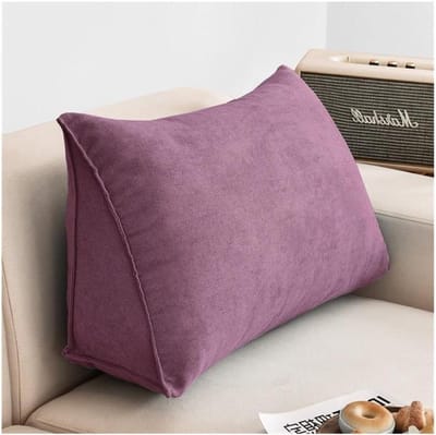Driehoekige Wigbankkussens - Leeskussens Rugkussen - Comfort Verhogend - Lendensteun - 60 x 35 x 20 - Paars