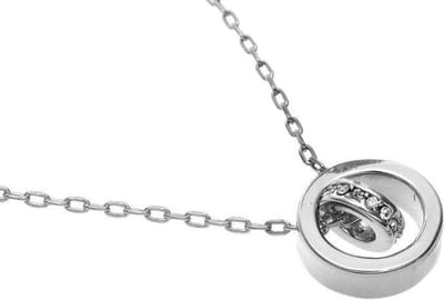 Behave - Korte ketting met kristalsteentjes hanger - Zilverkleur - 40 cm + 8 cm verlengketting