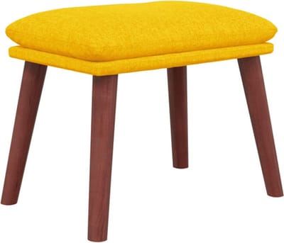 vidaXL - Voetenbank - 45x29,5x35 - cm - stof - mosterdgeel