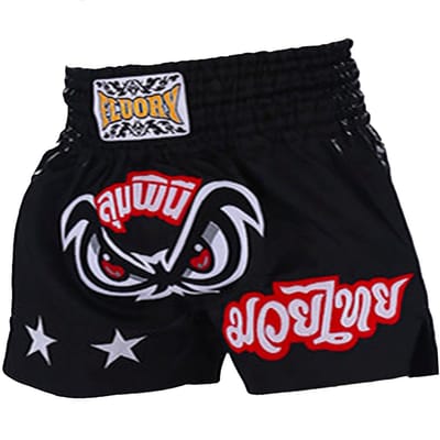 Fluory Muay Thai Kickboxing Short Bad Eyes Zwart MTSF03 - XS