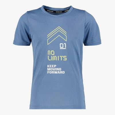 Osaga Dry jongens sport T-shirt met opdruk blauw - Maat 116