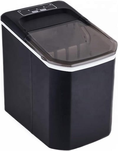 IJsblokjesmachine - IJsmaker - Drankjes Koelen - Snel IJs Maken - 10-12 kg/dag - Zwart