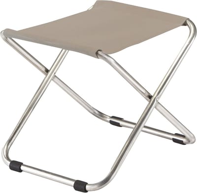 Comfortabele Voetenbank Aluminium Frame Texileen Taupe