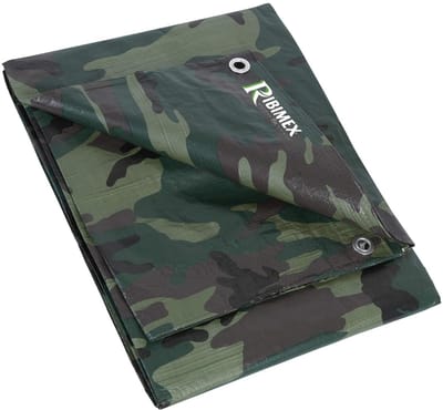 Afdekzeil - Beschermhoes Zeil - Tuinonderhoud - Extra Sterk Materiaal - 18 x 3 Meter - Camouflage