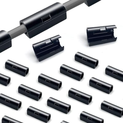80 stuks zelfklevende kabelorganizer clips voor kabelmanagement, bureau en kabelhouders (zwart)