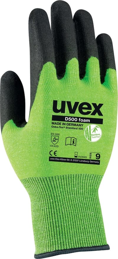 uvex D500 foam 6060410 Snijbeschermingshandschoen Maat (handschoen): 10 EN 388 1 paar