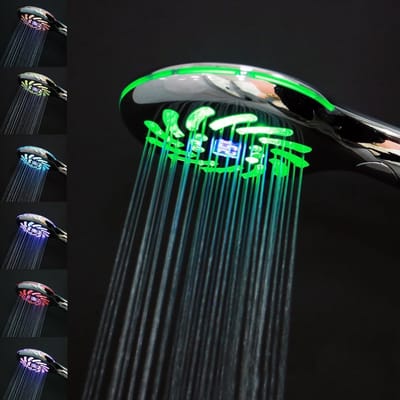 Kleurrijke LED Douchestraal met Digitale Temperatuurweergave, 3 Instellingen, Waterbesparend en 12.5 cm Heldere Handdouche