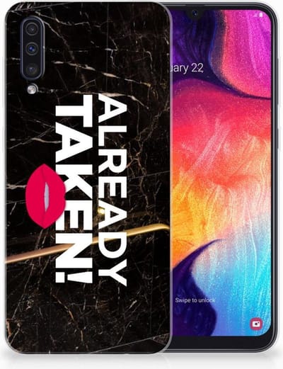 Samsung Galaxy A50 Siliconen hoesje met naam Already Taken Black