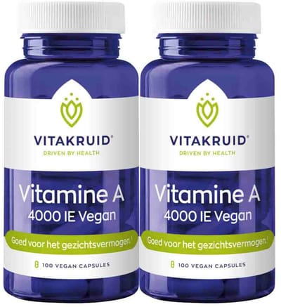 Vitakruid Vitamine A 4000 IE Vegan - 2 x 90 capsulesvegan - Voordeelverpakking