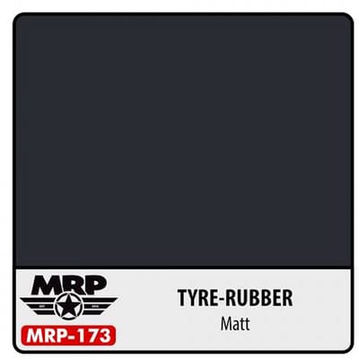 Mr. Paint MRP-173 - Tyre Rubber Matt – 30 ml verf voor Airbrush & Detailwerk